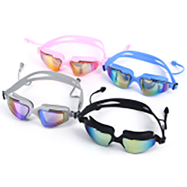 Adult high-end anti-fog and UV protection swimming goggles with earplugs 