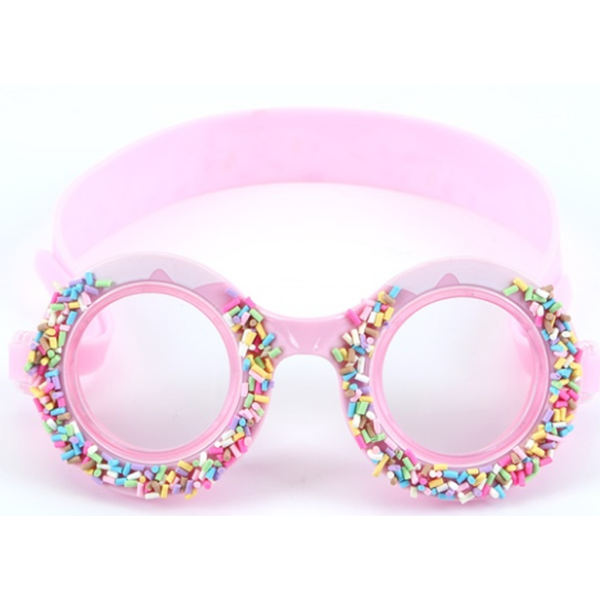 Pink doughnut frame children's swimming goggles gift box