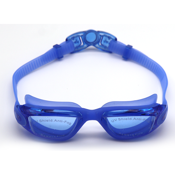 Adult durable classic blue swimming goggles free box