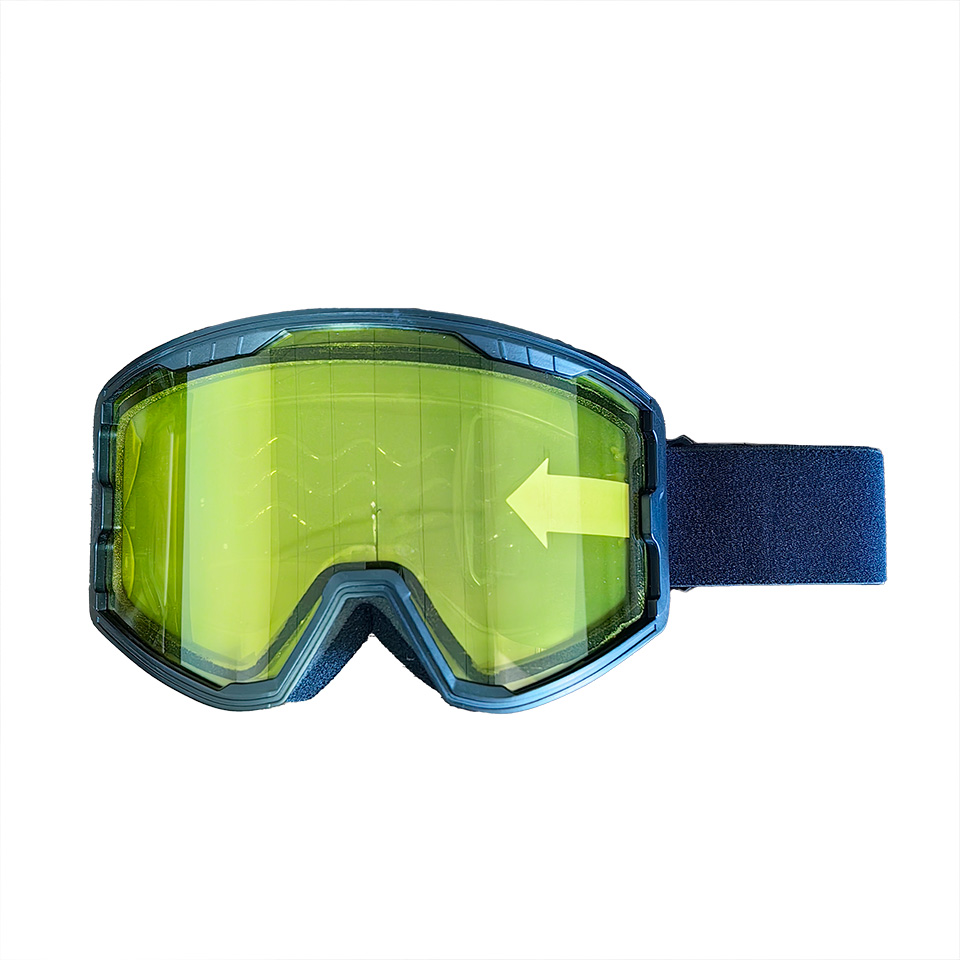 Green interchangeable magnetic lenses ski goggles