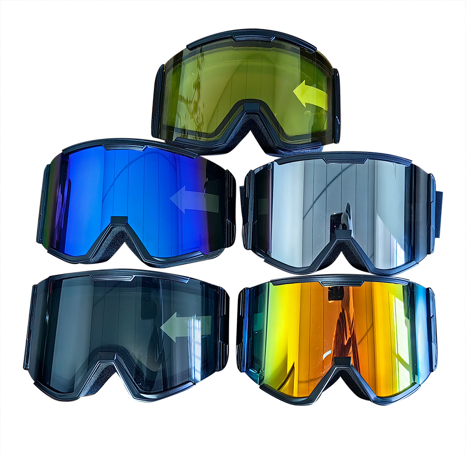 Magnetic windproof and anti-fog HD ski goggles